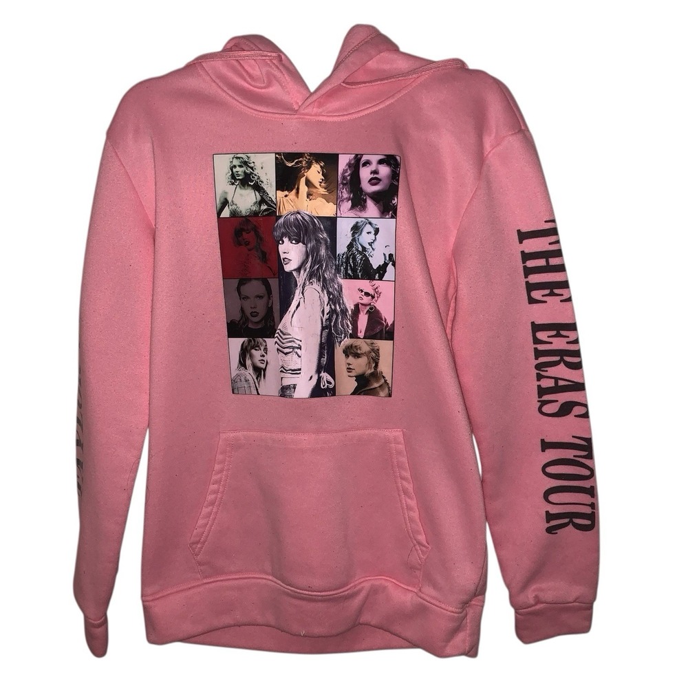 Taylor Swift The Eras Tour Pink Hoodie Fan Merch sz. XS Inspired Multi-Era Soft - Picture 2 of 4